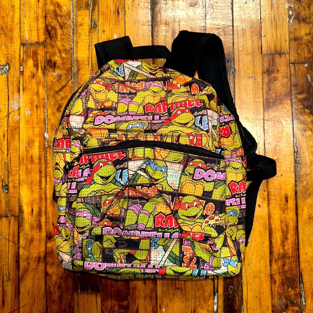 Nickelodeon Teenage Mutant Ninja Turtles Nylon Backpack Multi Comic Strip School